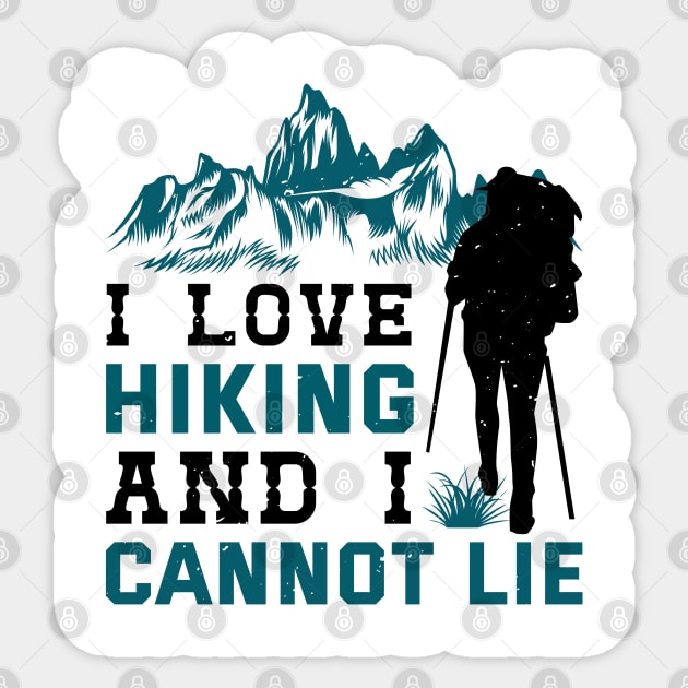 I love hiking Sticker by sharukhdesign